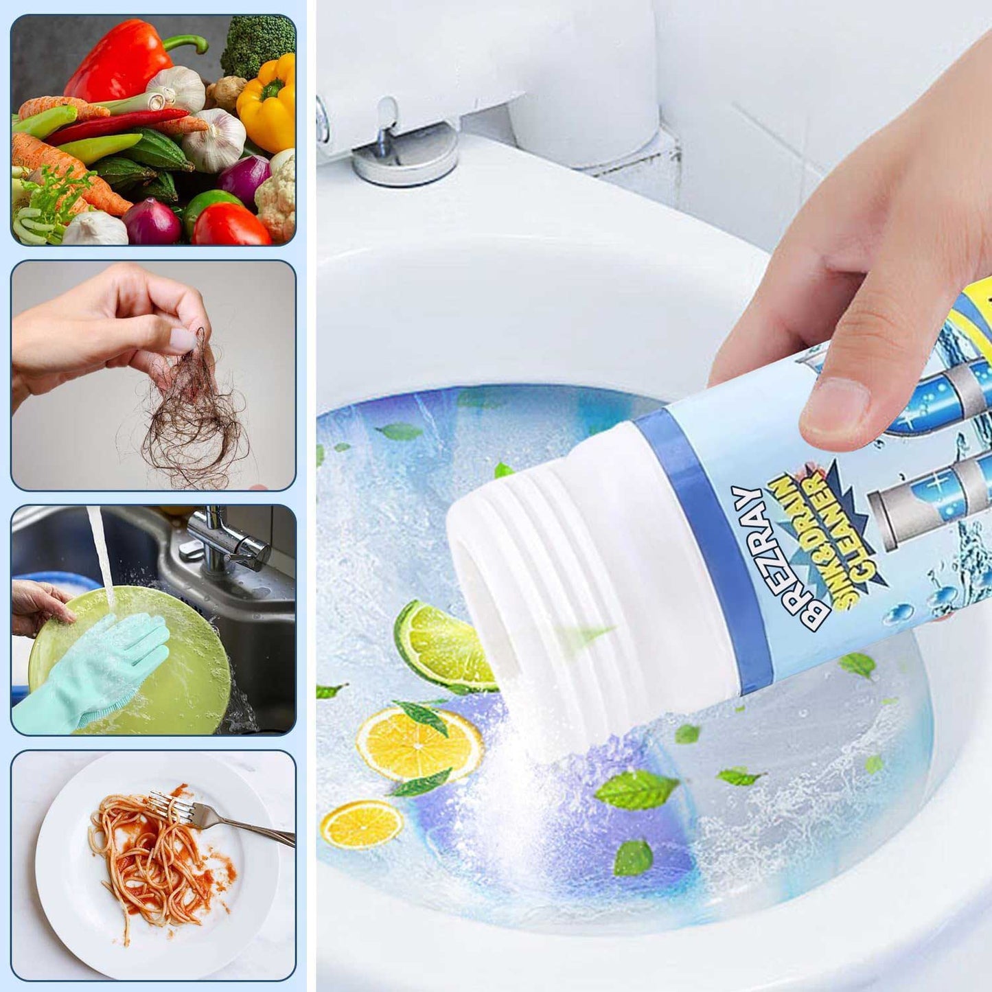 BREZRAY Sink & Drain Cleaner Powder - Pipeline Dredging Agent